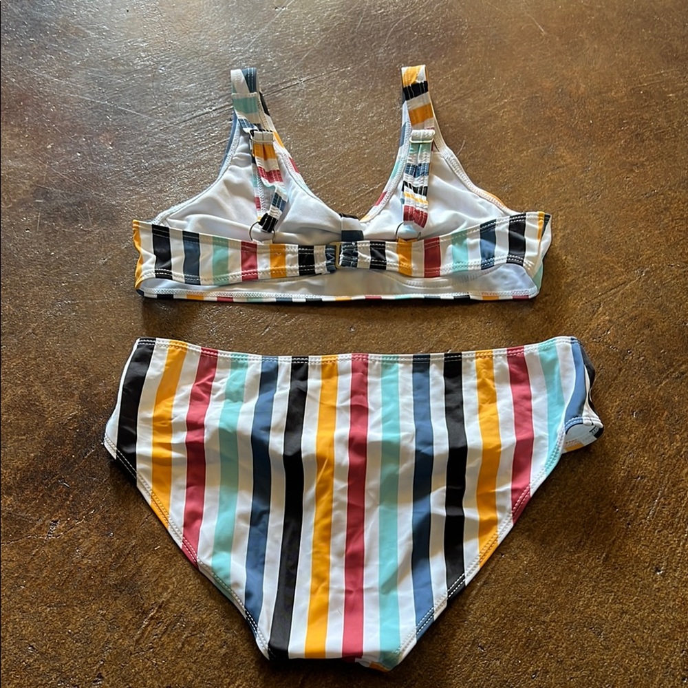 Colorful Striped Bikini Set - Picture 2 of 2